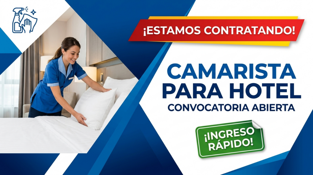 Camarista para hotel (housekeeping)